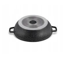 Edenberg Puodas Žemas 5,5 l marmuro aromato rankenėlė 32 cm žema wok keptuvė 8135