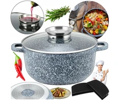 Edenberg TIESAS APVALUS MARMURINIS PUODAS 16cm 1,3L KEPIMO INDUKCIJAI