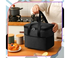 Edibazzar Terminis maišelis Didelis LUNCHBOX pusryčiai juodo maisto laikiklis paplūdimio piknikas
