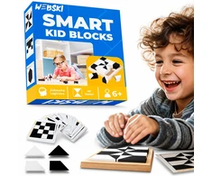 Edukacinis ir logiškas STEM TOY mediniai kaladėlės Smart Kid Block by Webski