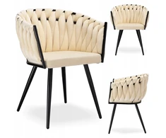 Ehokery Poland Pinta veliūro kėdė ASTON VELVET beige