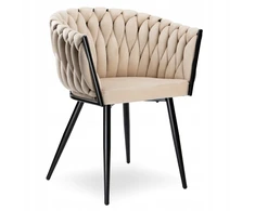 Ehokery COFTON Juodas VELVET BEIGE COFTON VELVET KĖDĖ VALGOMOJE SVETAINEI
