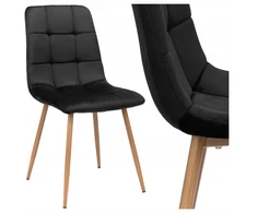 Ehokery Juodas VELVET MINŠKINĖ KĖDĖ SU MODERNIOMIS LOFT METALINĖMIS KOJĖLĖMIS