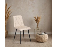 Ehokery MADISON VELVET, BEIGE, MINŠTA AKSOMINĖ KĖDĖ SVETAINEI VALGOMOSIAI
