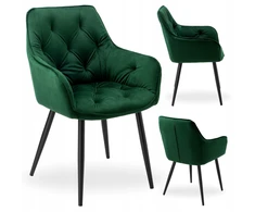 Ehokery MINŠTA VELVETINĖ KĖDĖ MODERN LOFT Žalias BUTELĖ ŽALIA