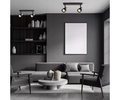 Lubinis šviestuvas Eko Light Lampa Sufitowa Cino 2xGU10 Juodas + Chrom