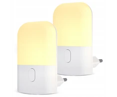 Eko Light LED naktinė lempa miegamajam, balta, reguliuojama, 2700K Eco-Light