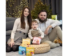 Ekologiški maži makaronai vaikams mažų žvaigždučių formos Mamuko 320g