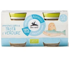 EKOLOGIŠKOS UPĖTAČIO MĖSOS SU DARŽOVĖMIS BE GLUTENO (2 x 80 g) 160 g ALCE NERO