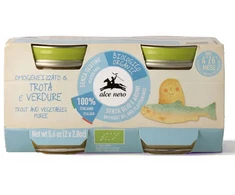 EKOLOGIŠKOS UPĖTAČIO MĖSOS SU DARŽOVĖMIS BE GLUTENO (2 x 80 g) 160 g ALCE NERO