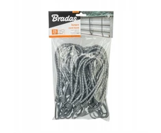 Elastinės gumos su kabliukais brezentams, 25 vnt., 6x20cm, BCH4-0620GY-B