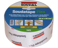 Elastinga sandarinimo juosta SOUDAL SOUDATAPE FLEX, 60 mm x 25 m