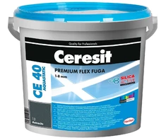 Elastingas plytelių siūlių glaistas CERESIT CE40 AQUASTATIC 18, juodos sp., 2kg
