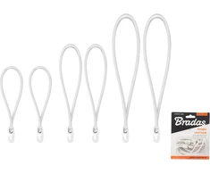 Elastinių juostų su kabliuku rinkinys PVC BUNGEE HOOK BCH3-04SET1WH-B