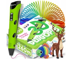 Electo 3D RAŠIKLIŲ RINKINYS VAIKAMS 3D SPAUSDINTUVAS + KASETĖS 260 METRU + ŠABLONAI