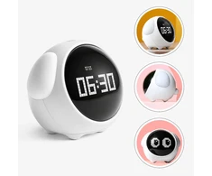 Electronica 4U Laikrodis žadintuvas LED naktinė lempa vaikams kūdikiams Emoji Emoticons