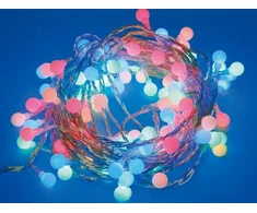 Elektrinė girlianda BULBS, IP20, 100 LED, 24V, 3.6 W, įv.spalvų, 2.97 m