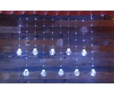 Elektrinė girlianda-užuolaida BULBS, 200 LED, IP20, 5 V, šaltai balta, 7.17 m