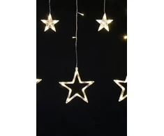 Elektrinė girlianda-užuolaida STARS, 138 LED, 8 funkcijos, IP44, 4,5 V, įvairiaspalvė, 2.4 m