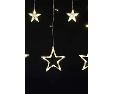 Elektrinė girlianda-užuolaida STARS, 138 LED, 8 funkcijos, IP44, 4,5 V, įvairiaspalvė, 2.4 m