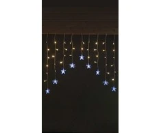 Elektrinė girlianda-užuolaida STARS, IP20, 47LED, 4,5V, 3xAA, elementai neįeina, 1.2 x 0.7 m