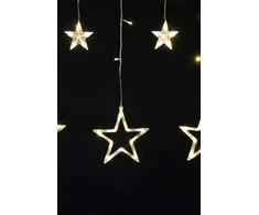 Elektrinė girlianda-užuolaida STARS, IP20, 47LED, 4,5V, 3xAA, elementai neįeina, 1.2 x 0.7 m