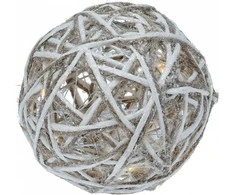Elektrinė LED dekoracija BURBULAS, 10 LED, šiltai baltos sp 6/18val. laikmatis 2xAA, ø15cm