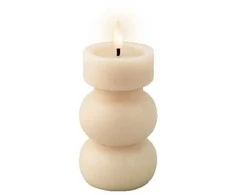 Elektrinė LED dekoracija LUMINEO Candle, kreminės sp., elementai 2xAAA(neįeina), 7x15cm