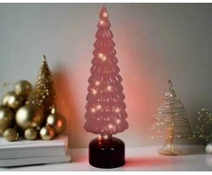 Elektrinė LED dekoracija LUMINEO EGLĖ, IP20, raudonos sp., 3 x AA, 10 x 34 cm