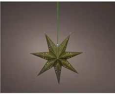 Elektrinė LED dekoracija LUMINEO ŽVAIGŽDĖ, IP20, žalios sp., 3 x AA, 18, 5 x 38 cm