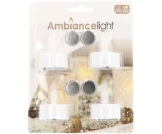 Elektrinė LED dekoracija LUMINEO ŽVAKĖ, IP22, žalios sp., 2 x AAA (neįeina), 11 cm