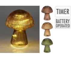 Mondex Elektrinė LED dekoracija MUSHROOM, 10 LED, (elementai 3 x AAA neįeina), ø11,8x14,6cm