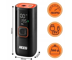 Elektrinis siurblys dviračiui, automobiliui, rutuliniam REEG Air Pump PRO 11BAR 27,75 Wh