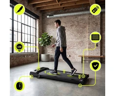 Elektrinis vaikščiojimo takelis HyperMotion darbui po stalu, juodas, iki 6 km/h