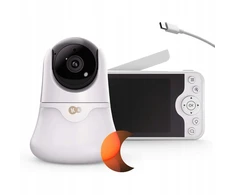 Elektroninė kūdikio stebėjimo kamera su naktine lempute Kinderkraft Niteeye Glow, balta