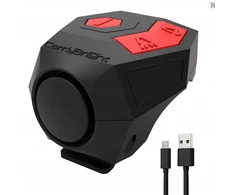 ELEKTRONINIS DVIRAČIO VARPAS SU SIGNALIZACINĖS GARBOTU 120dB SIGNALIZACINĖ DVIRAČIO USB