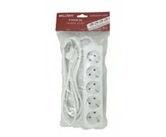 Bellight Bikuva.lt Elektros ilgiklis 5 lizdai, 1,5 metro, su įžeminimu, 3x1,5mm
