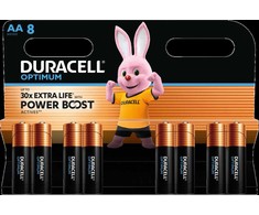 Elementai DURACELL OPTIMUM EXTRA LIFE, AA, 8 vnt