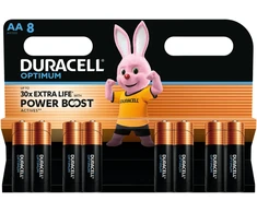 Elementai DURACELL OPTIMUM EXTRA LIFE, AA, 8 vnt
