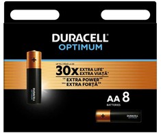 Elementai DURACELL OPTIMUM EXTRA LIFE, AA, 8 vnt