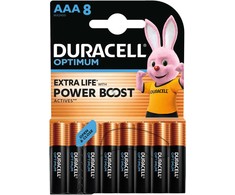 Elementai DURACELL OPTIMUM EXTRA LIFE, AAA, 8 vnt