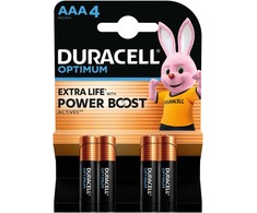 Elementai DURACELL OPTIMUM EXTRA LIFE, AAA, 4 vnt