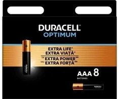 Elementai DURACELL OPTIMUM EXTRA LIFE, AAA, 8 vnt