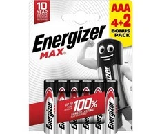 Elementai ENERGIZER Max, AAA, LR06, 6 vnt