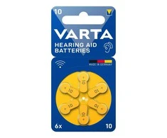 Elementai klausos aparatams VARTA 10, 6 vnt