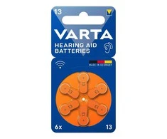 Elementai klausos aparatams VARTA 13, 6 vnt