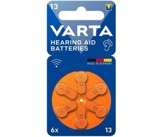 Elementai klausos aparatams VARTA 312, 6 vnt