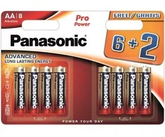 Elementai PANASONIC PRO POWER ALAKALINE, LR6PPG/8BW, AA, 8 vnt.
