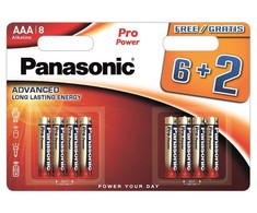 Elementai PANASONIC PRO POWER ALKALINE, LR03PPG/8B, AAA, 8 vnt.