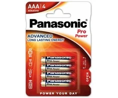 Elementai PANASONIC PRO POWER ALKALINE AAA, 1,5V, 24A, LR3, 4 vnt.